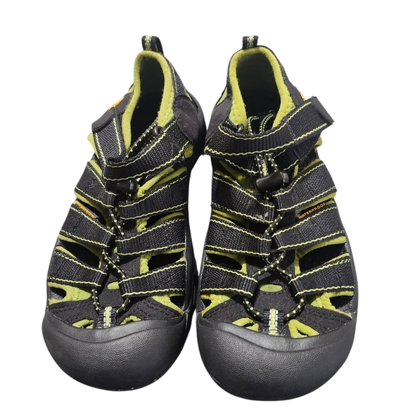 Keen‎ Newport Hybrid Sandals velcro closure black lime green little boy's size 2 - Picture 5 of 11